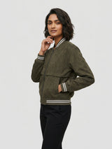 Women Jacket Green Regular Fit