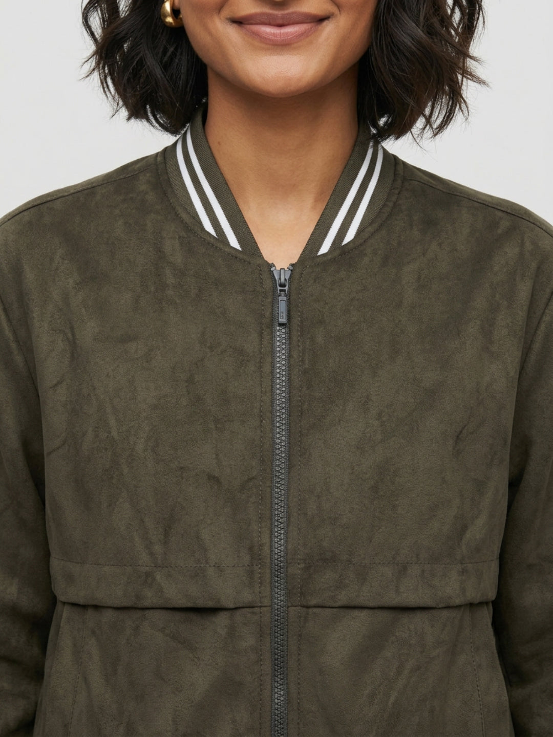 Women Jacket Green Regular Fit
