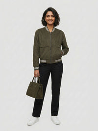 Women Jacket Green Regular Fit