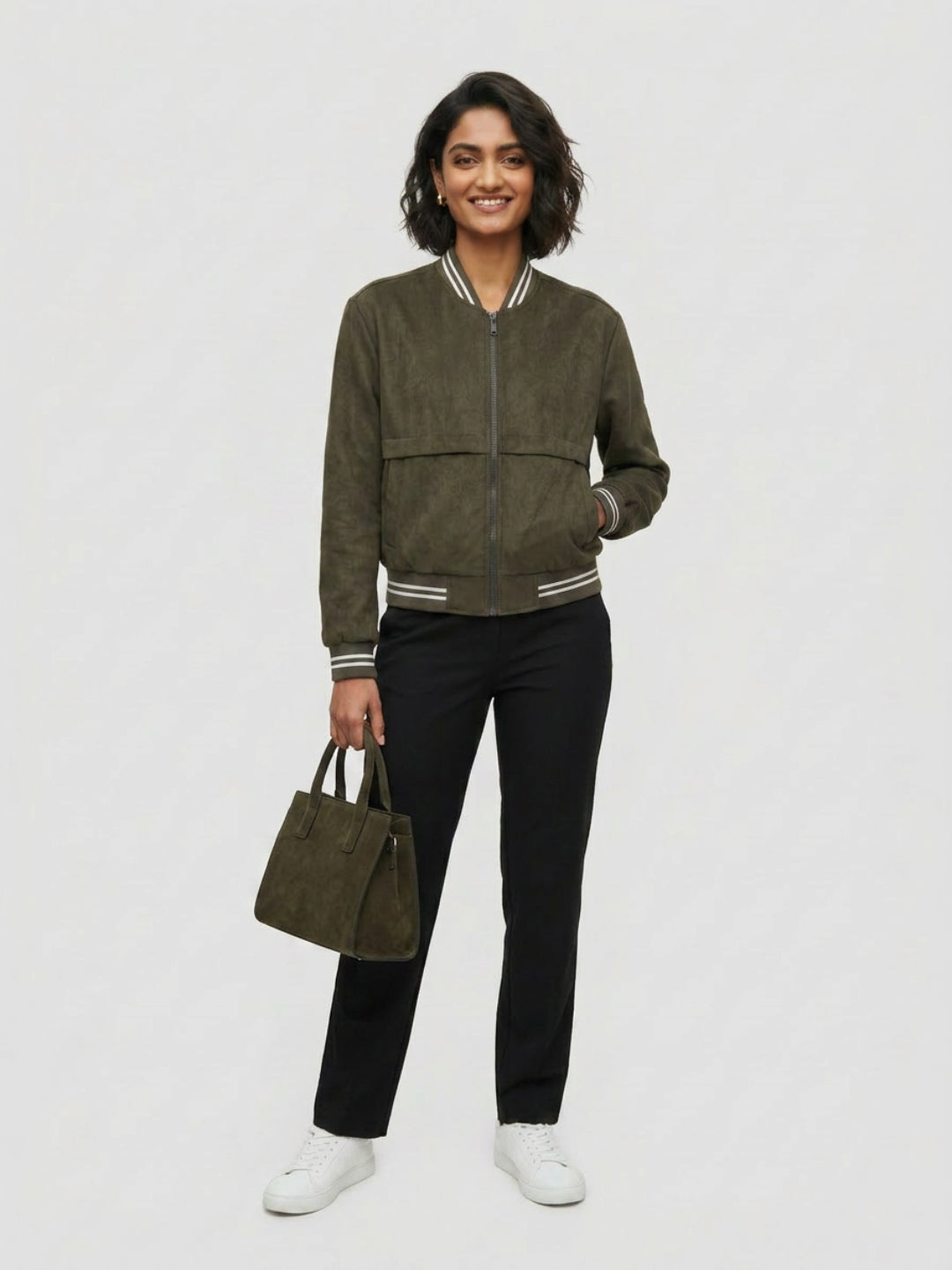 Women Jacket Green Regular Fit