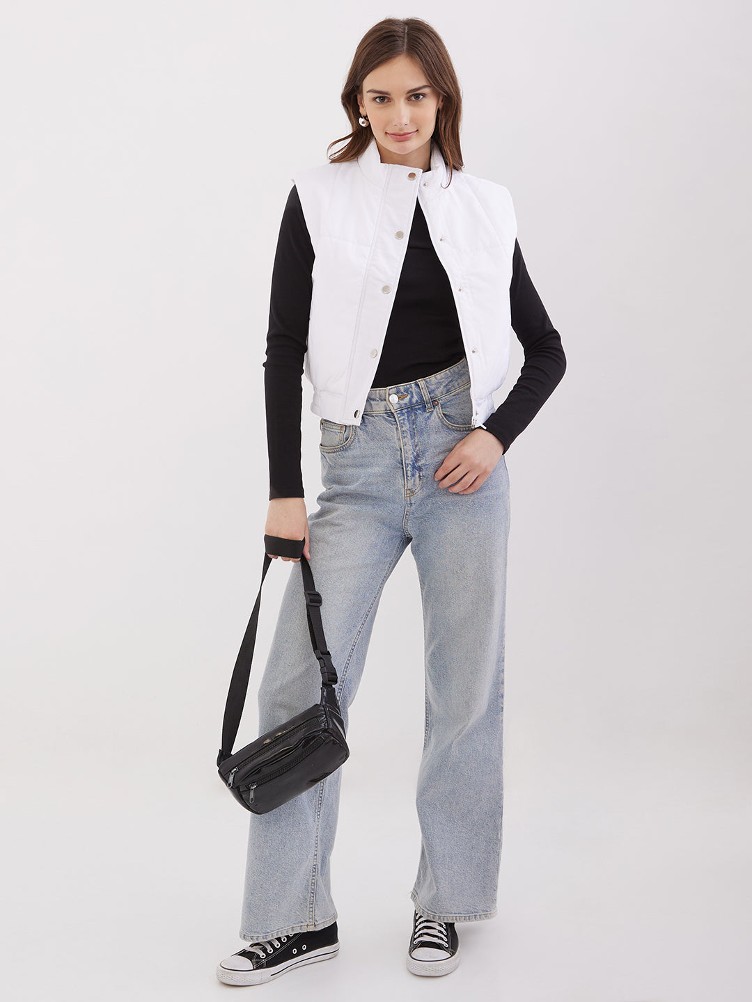 Spykar White Regular Fit Casual Jackets For Women
