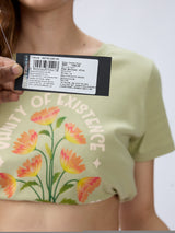 Women T-Shirt Green Regular Fit