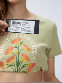 Women T-Shirt Green Regular Fit