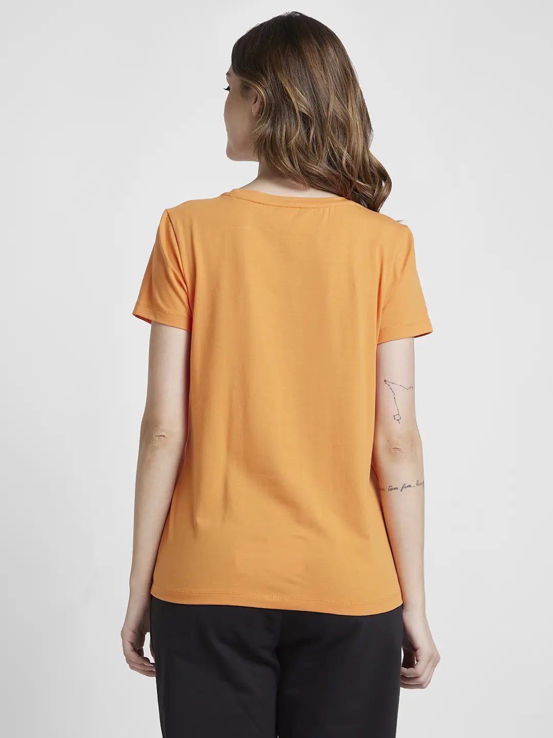 Spykar Apricot Crush Regular Fit Casual T-Shirts For Women