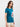 Women T-Shirt Teal Blue Regular Fit