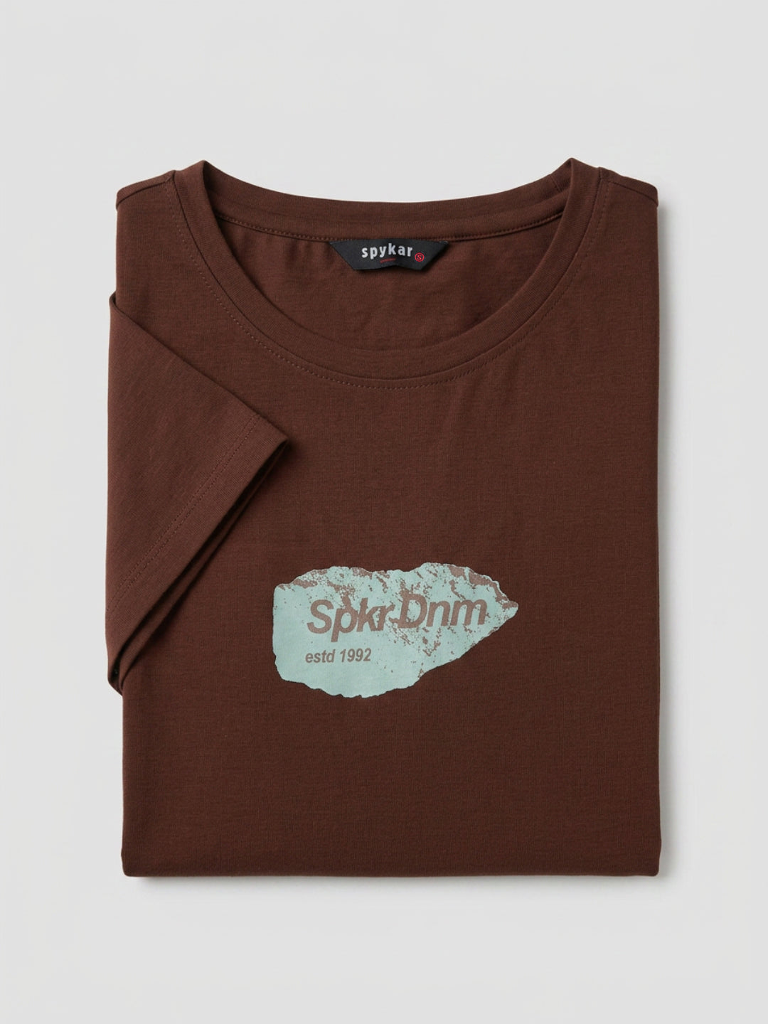 Women T-Shirt Graphic Brown Regular Fit