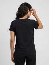 Women T-Shirt Graphic Black Regular Fit