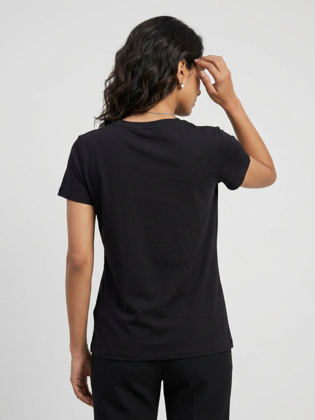 Women T-Shirt Graphic Black Regular Fit