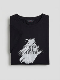 Women T-Shirt Graphic Black Regular Fit