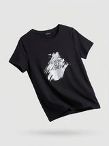Women T-Shirt Graphic Black Regular Fit