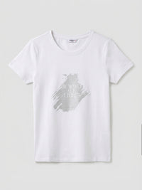 Women T-Shirt Graphic White Regular Fit