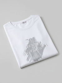 Women T-Shirt Graphic White Regular Fit