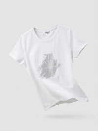 Women T-Shirt Graphic White Regular Fit