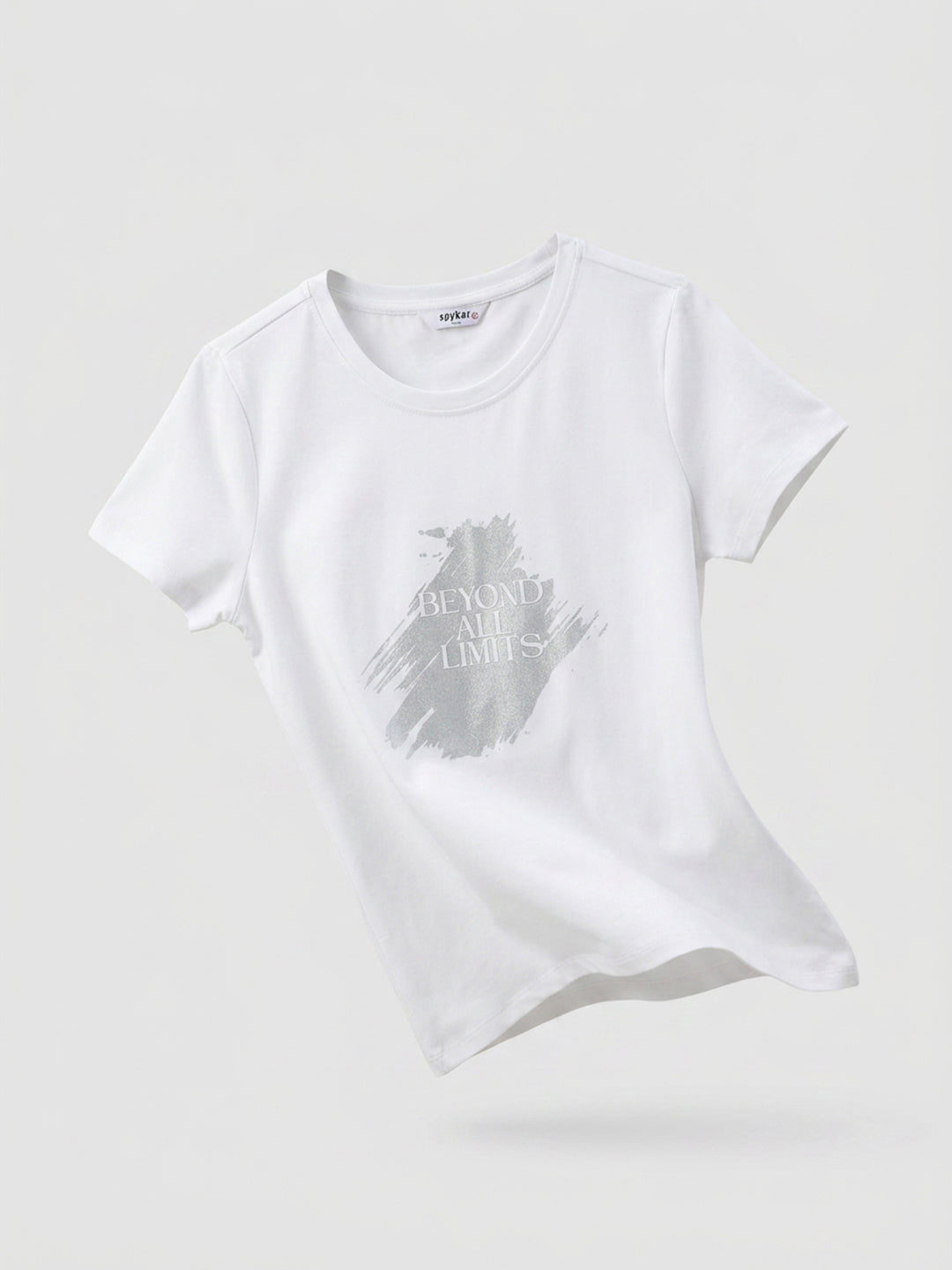Women T-Shirt Graphic White Regular Fit