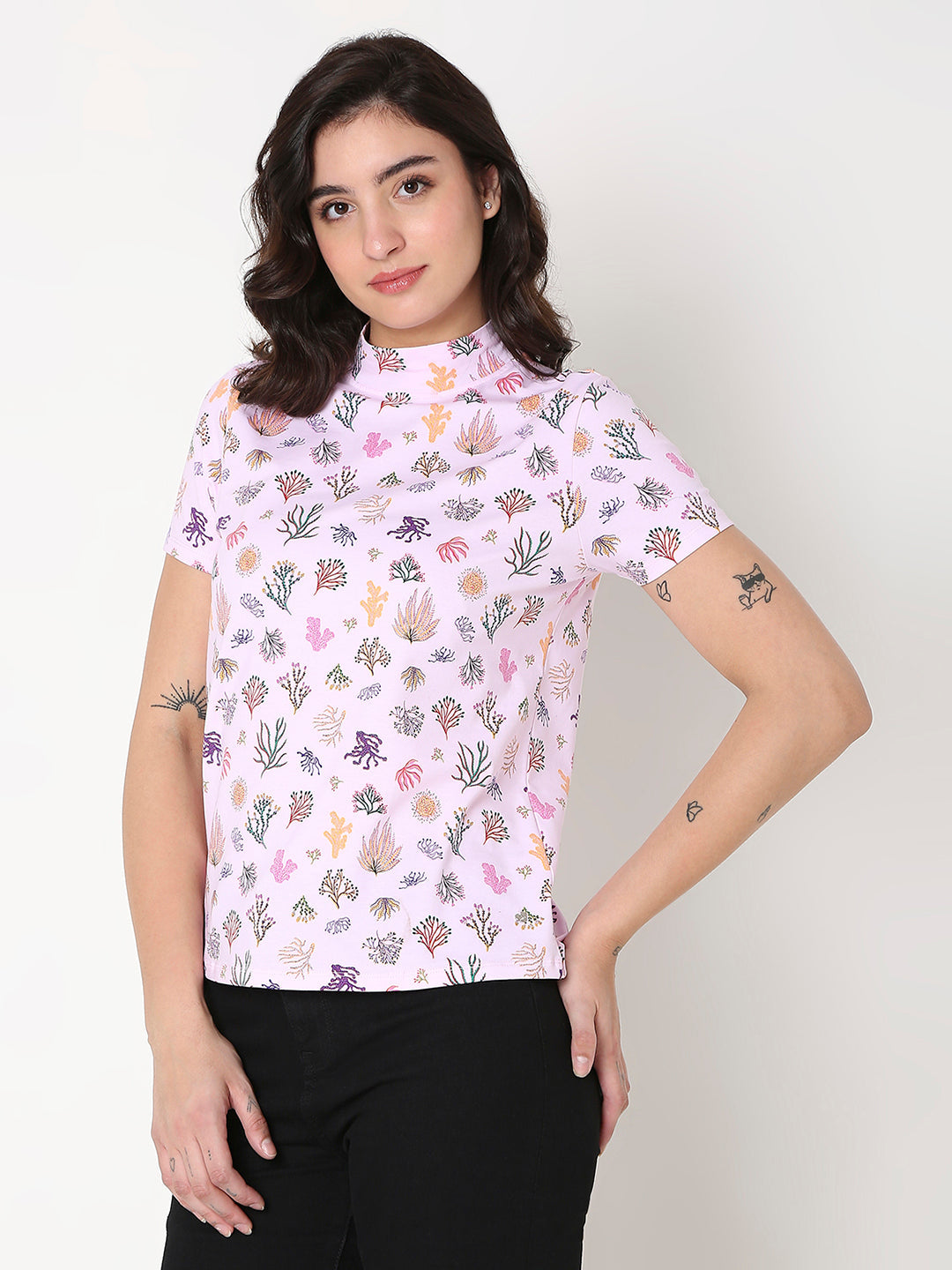 Spykar Women All Over Printed Regular Fit Top