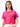 Women T-Shirt Solid Pink Boxy Fit