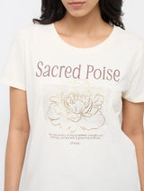 Women T-Shirt Graphic White Regular Fit