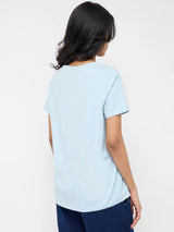 Women T-Shirt Graphic Green Regular Fit
