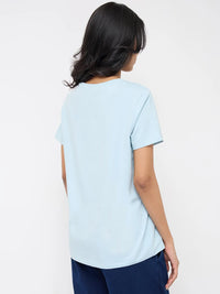 Women T-Shirt Graphic Green Regular Fit
