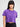 Women T-Shirt Solid Purple Boxy Fit
