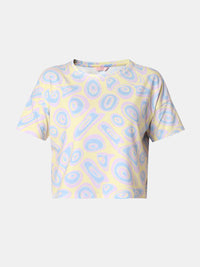 Women T-Shirt Yellow Boxy Fit