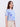 Women T-Shirt Blue Boxy Fit