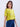 Women T-Shirt Yellow Boxy Fit