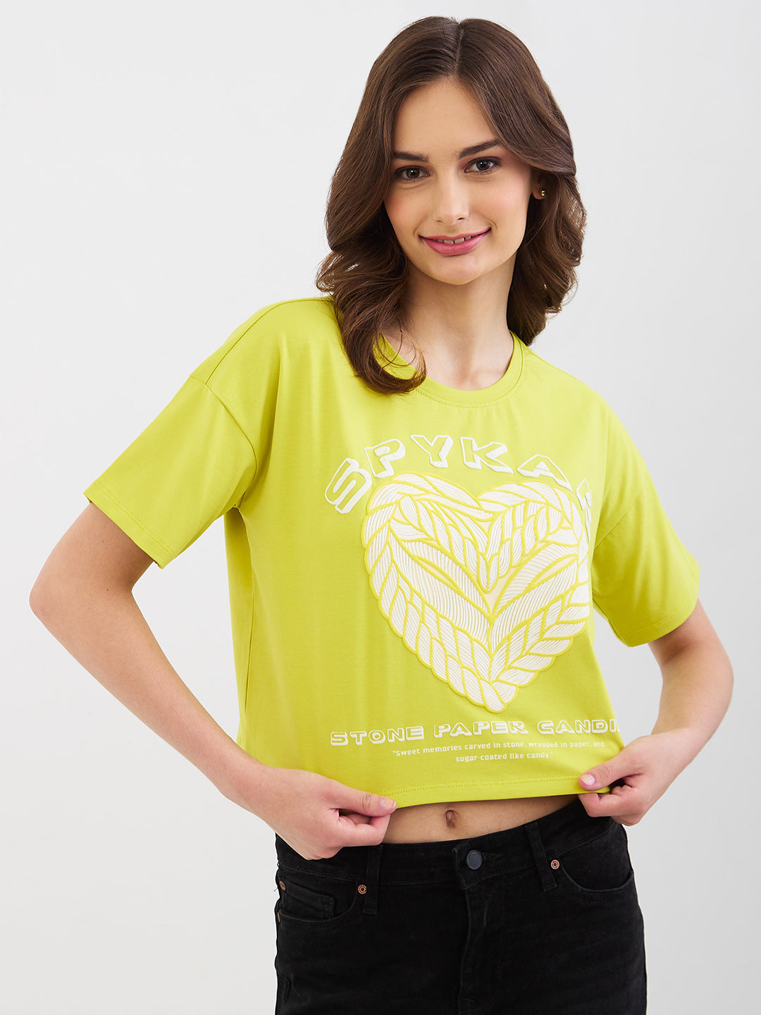 Women T-Shirt Lemon Boxy Fit