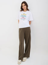 Women T-Shirt Off White Oversize Fit