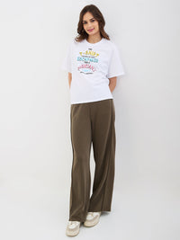Women T-Shirt Off White Oversize Fit