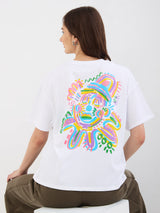Women T-Shirt Off White Oversize Fit