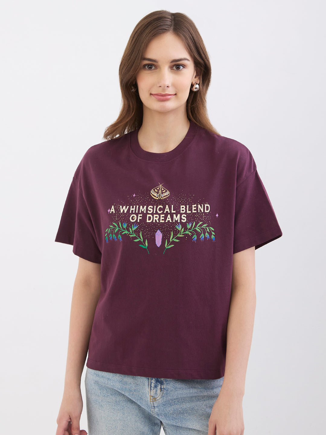 Women T-Shirt Cherry Lacquer Oversize Fit