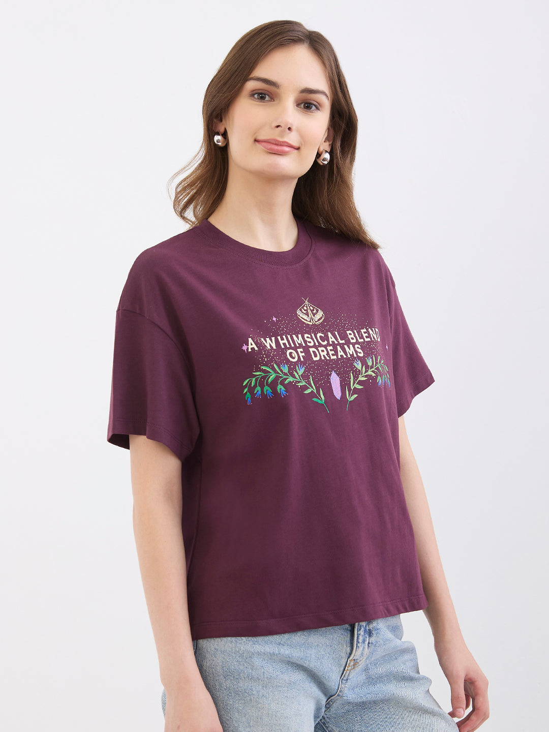 Women T-Shirt Cherry Lacquer Oversize Fit