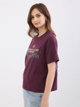 Women T-Shirt Cherry Lacquer Oversize Fit