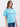 Women T-Shirt Blue Oversize Fit