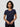 Women T-Shirt Graphic Navy Blue Regular Fit
