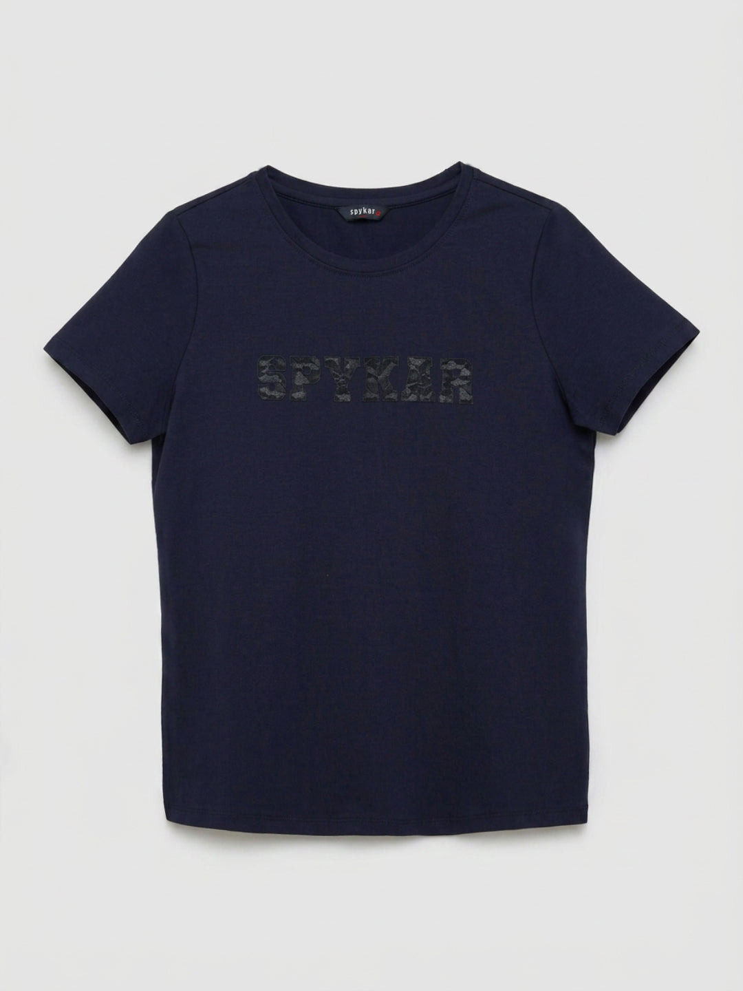 Women T-Shirt Graphic Navy Blue Regular Fit