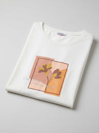 Women T-Shirt Graphic White Regular Fit