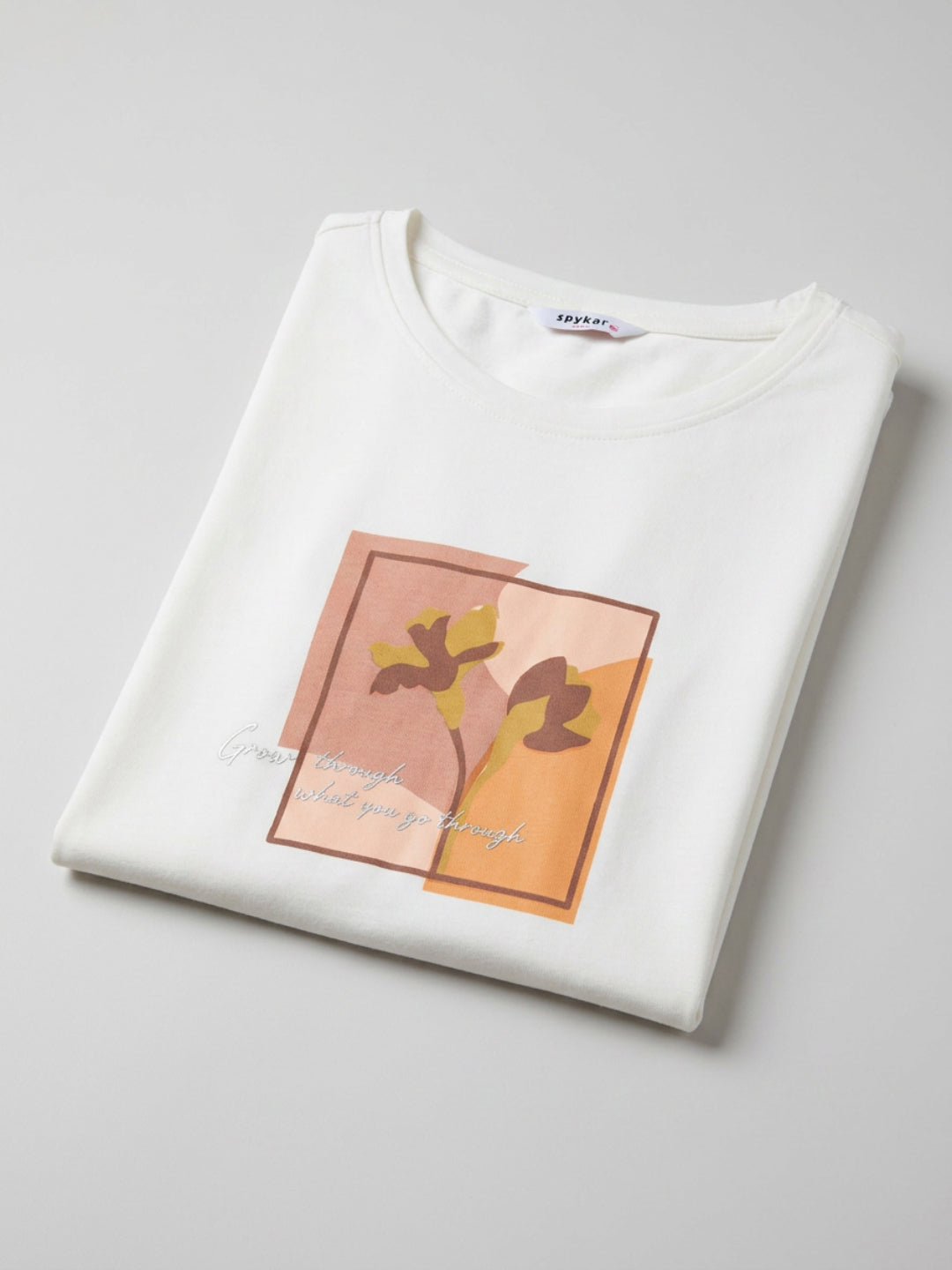 Women T-Shirt Graphic White Regular Fit