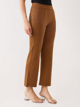 Women Trackpant Brown Boot Cut Fit Mid Rise