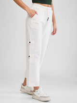 Women Trackpant Off-White Wide Leg High Rise