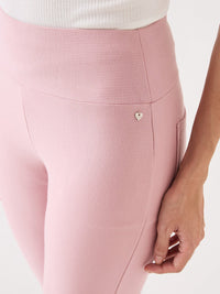 Women Trackpant Skinny Fit Pink High Rise