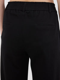 Women Trackpant Straight Fit Black High Rise