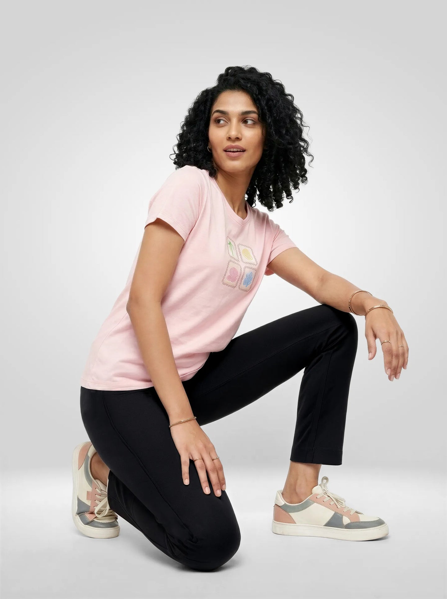 Women Trackpant Slim Fit Black High Rise