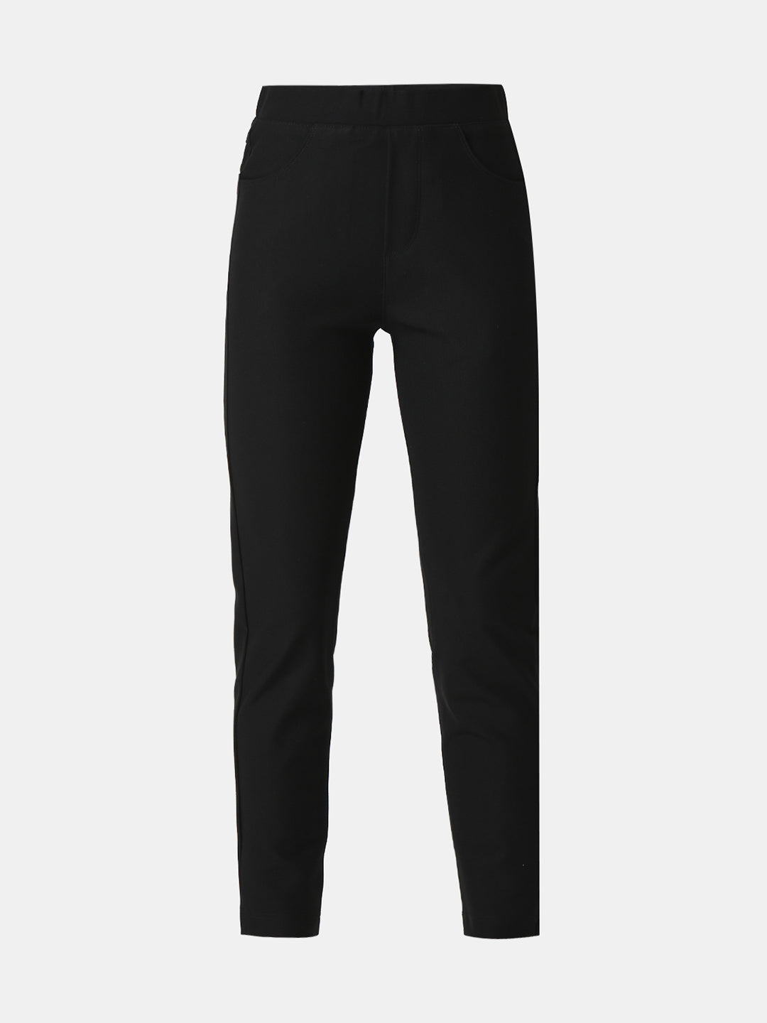 Women Trackpant Skinny Fit Black High Rise