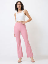 Spykar Boot Cut High Rise Grey Casual Track Pant For Women
