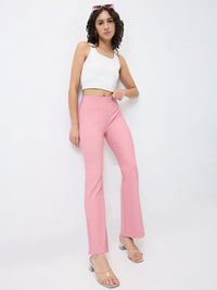 Spykar Boot Cut High Rise Grey Casual Track Pant For Women