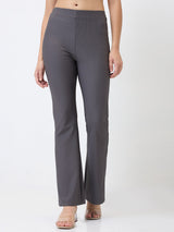 Spykar Boot Cut High Rise Pink Casual Track Pant For Women