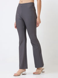 Spykar Boot Cut High Rise Pink Casual Track Pant For Women