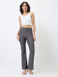 Spykar Boot Cut High Rise Pink Casual Track Pant For Women